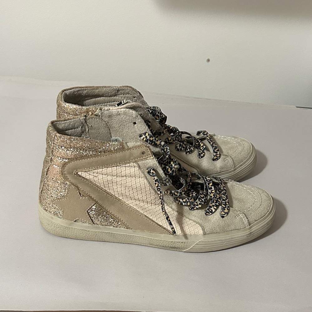 ShuShop Roxanne Women's‎ Glitter High-Top Sneakers ladies size 9